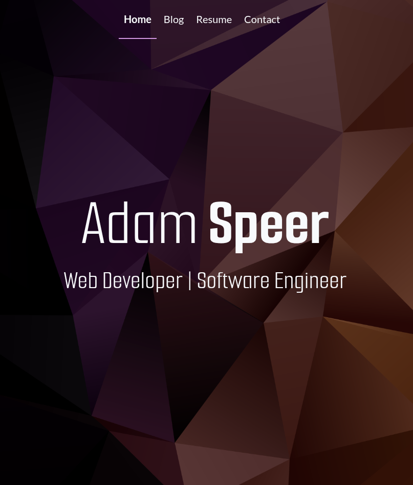 Adam Speer Web Dev