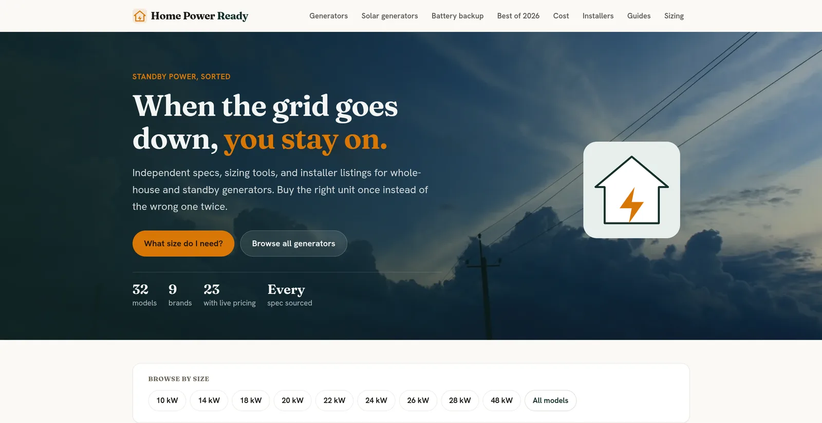 Home Power Ready | Standby Generator & Home Backup Directory