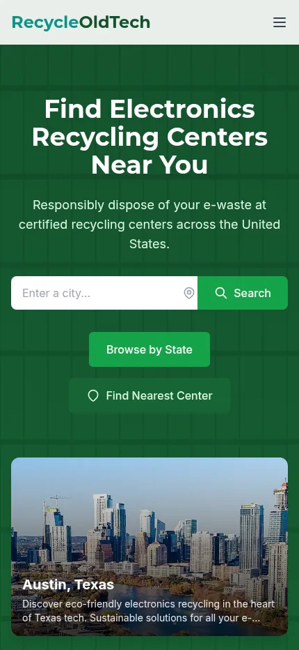 RecycleOldTech | E-Waste Recycling Directory